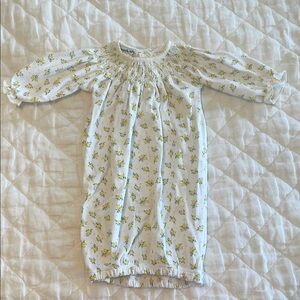 Magnolia Baby Floral Smocked Gown - White and Yellow